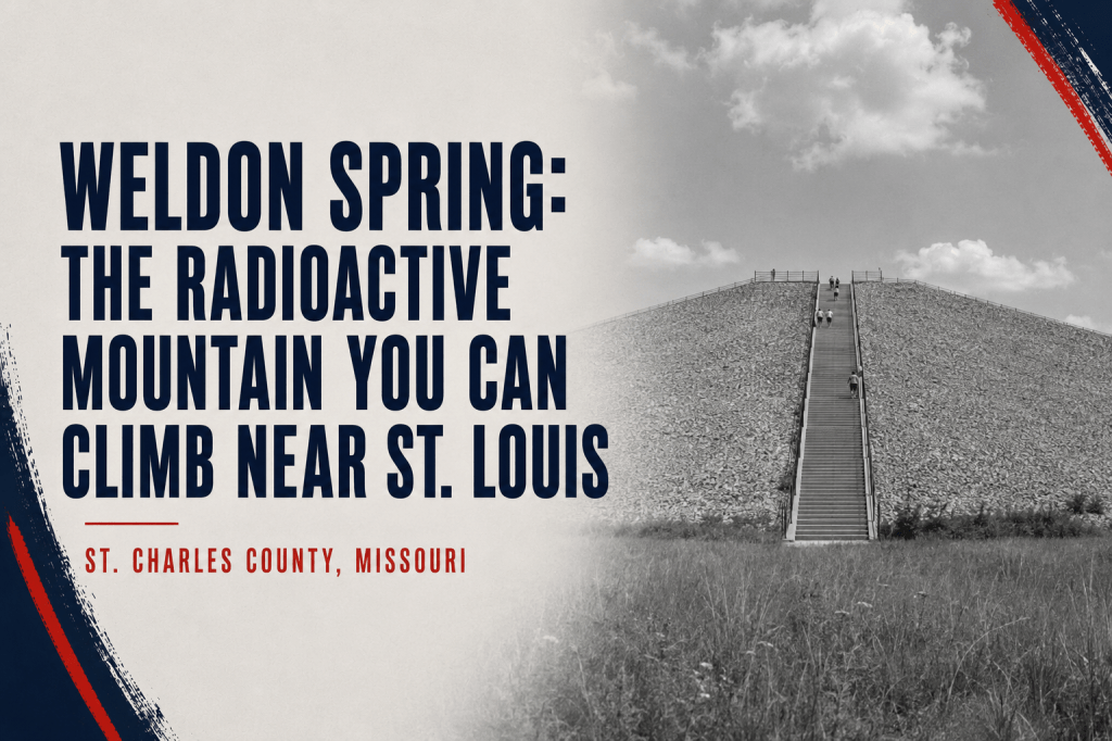 Weldon Spring radioactive waste disposal cell and staircase near St. Louis, Missouri